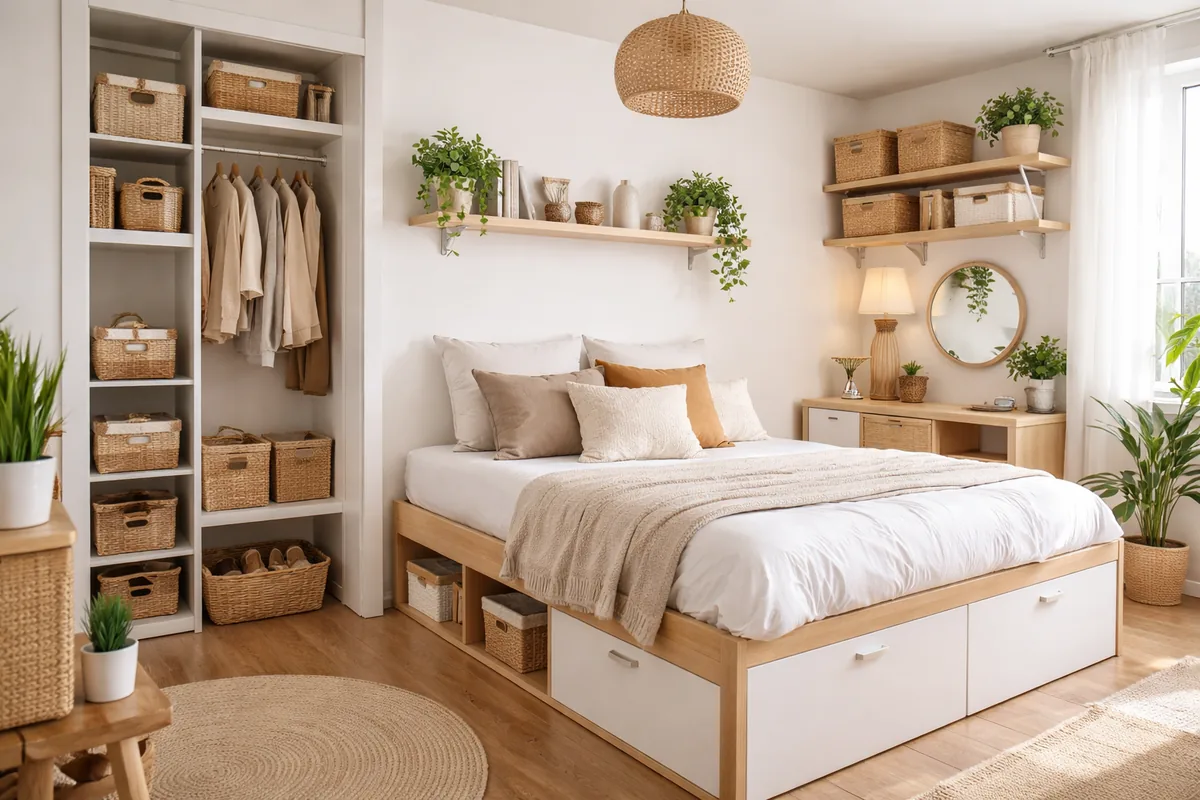 Idées pour ranger une chambre quand on manque de place