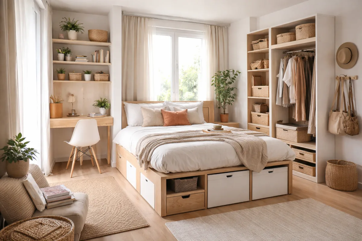 Solutions pour mieux utiliser l’espace dans une chambre